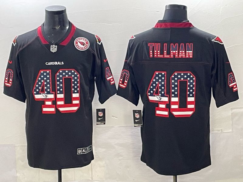 Men Arizona Cardinals 40 Tillman black 2025 Nike Limited NFL Jersey 01